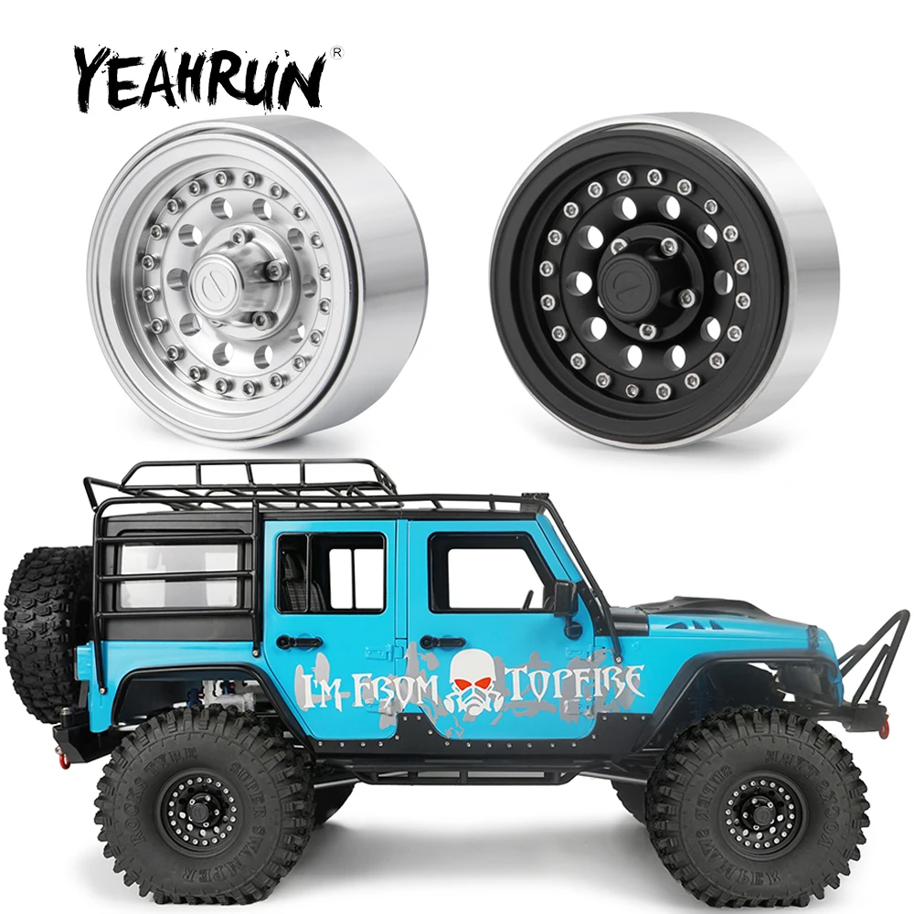 YEAHRUN 1.9inch Metal Alloy Beadlock Wheel Rims Hubs for Axial SCX10 TRX-4 1/10 RC Crawler Car Truck Model Upgrade Parts