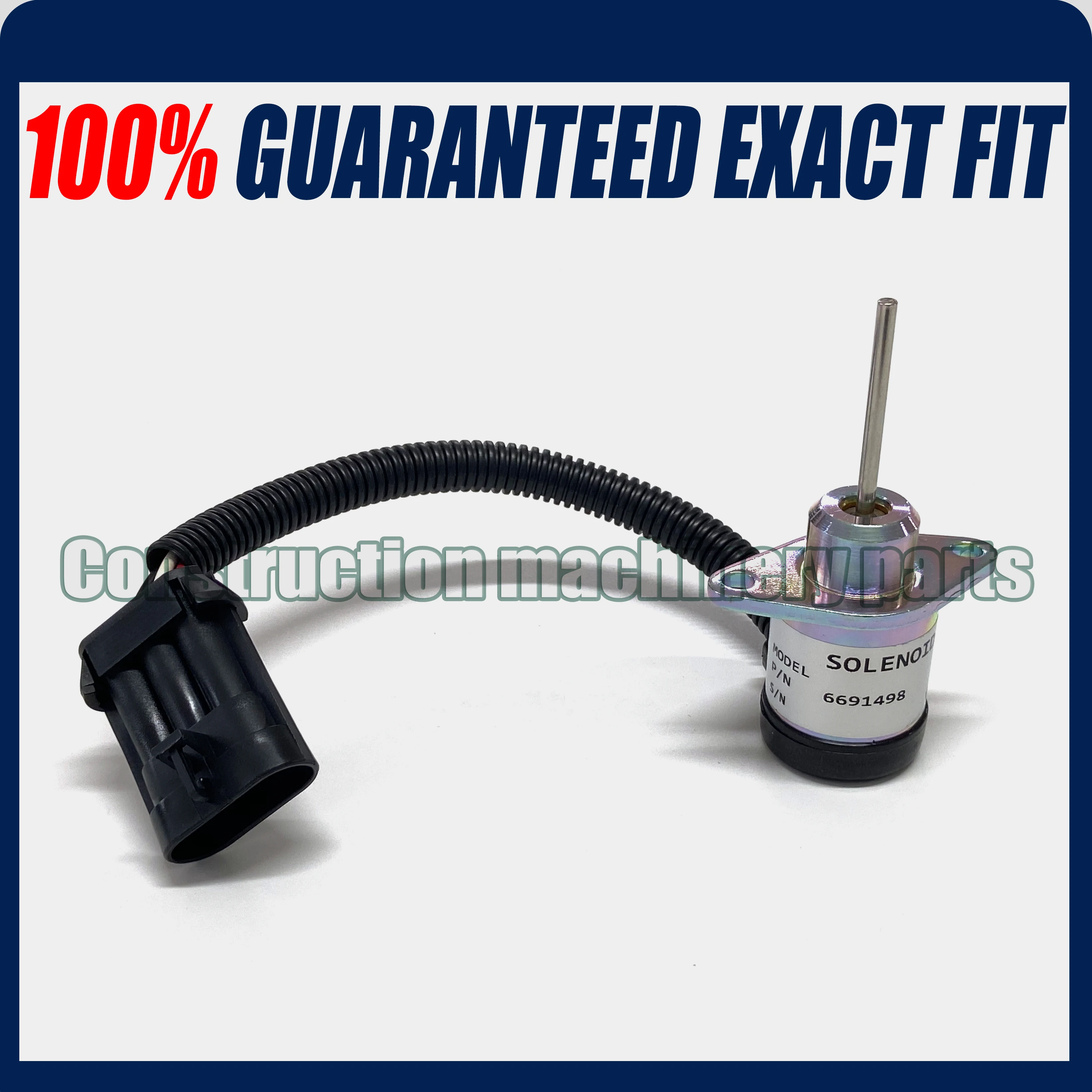 Stop Solenoid 6691498 for Bobcat S185 skid steer 1503ES-12A5UC4S Fuel Solenoid