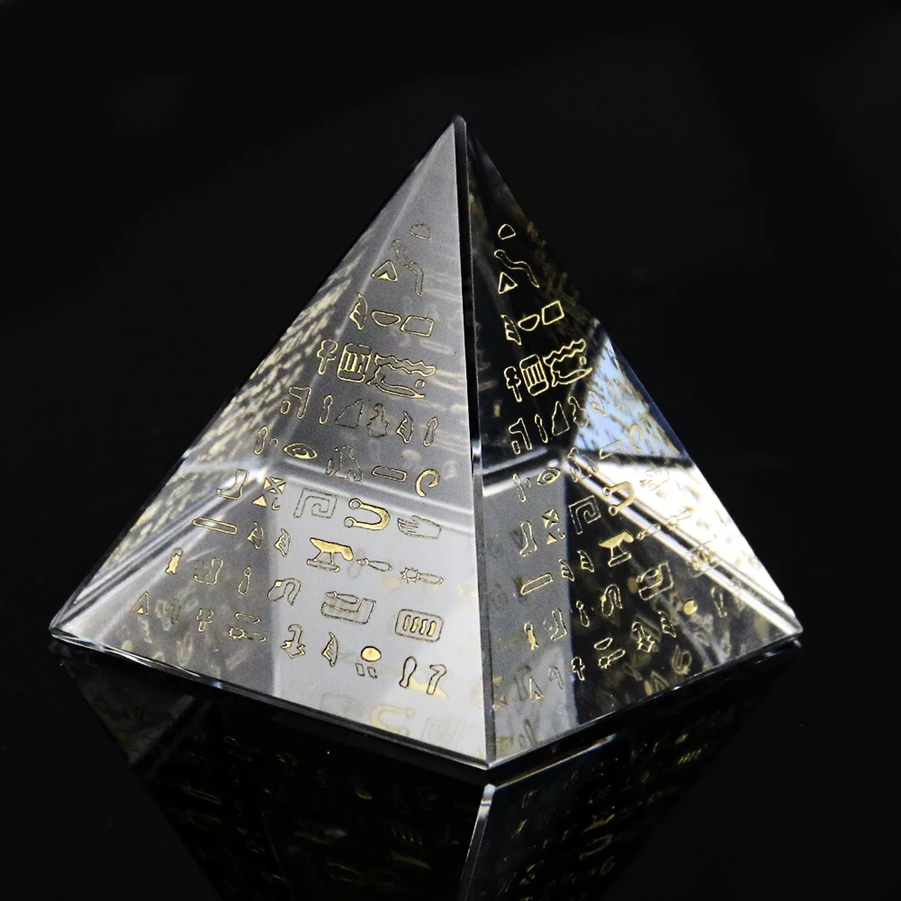 

Feng Shui Egypt Crystal Pyramid Ornament Figurines Miniatures Craft Home Decoration Accessories for Living Room Gift Paperweight