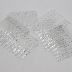 50 Clear Plastic Smooth Hair Clips Side Combs Pin Magic Grip Hair Pins 46X38mm Free Shipping  High quality in EU and US quality