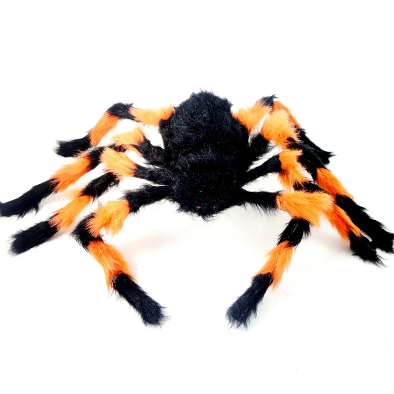 Araignée de grande taille 50cm, jouet en peluche, poupées douces, maison hantée, mascarade d'halloween, fêtes à thème