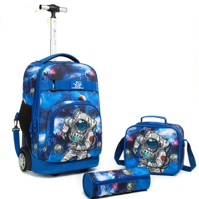 kids School backpack On wheels Trolley backpacks bags for girls Children School Rolling backpack bag boy's Wheeled backpack bag