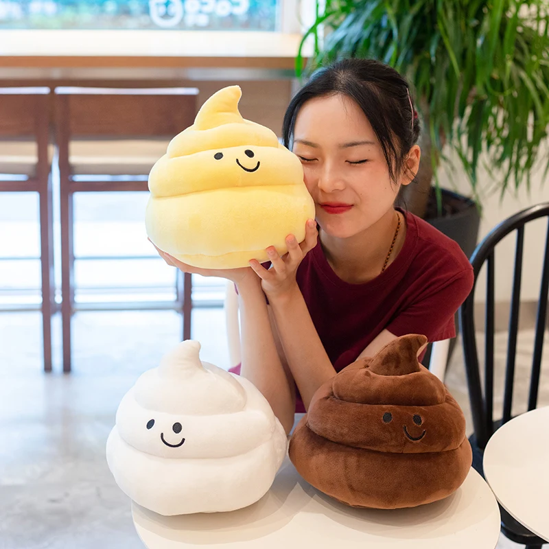 25CM Cute Poop Plush Toys Anime Peluche Pluszaki Pillow Brinquedos Doll PP Cotton Filled Baby Room Decor Holiday Christmas Gifts