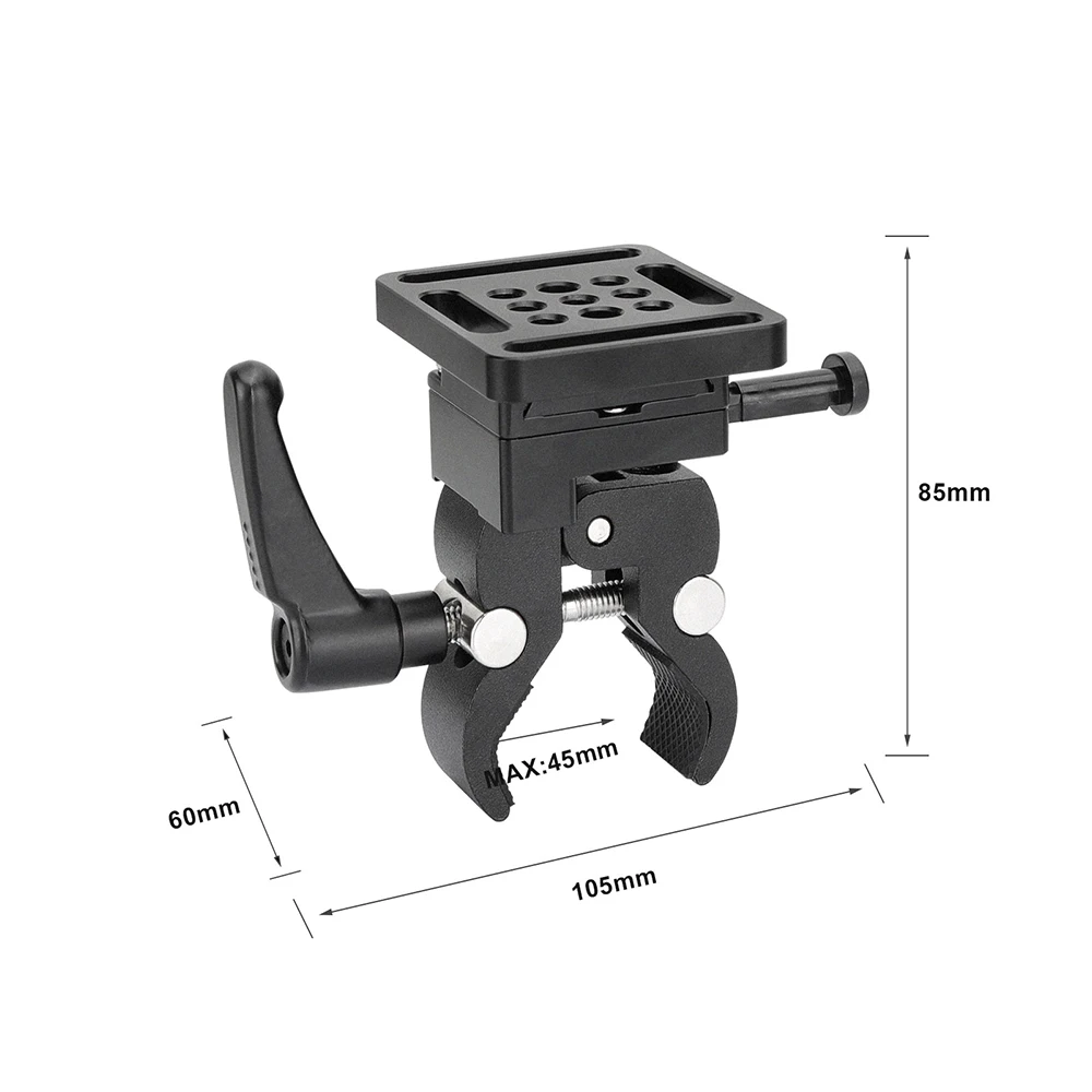 SZRIG Super Clamp V-Lock Mount Quick Release Adapter Crab Pliers Clip With V Lock Cheese Plate For Magic Arm Monitor Flash Light