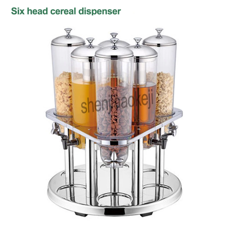 

3L*6 Food container cereal machine dried fruit dispenser Grains candy storage sealed cans hotel buffet Beverage machine 1pc