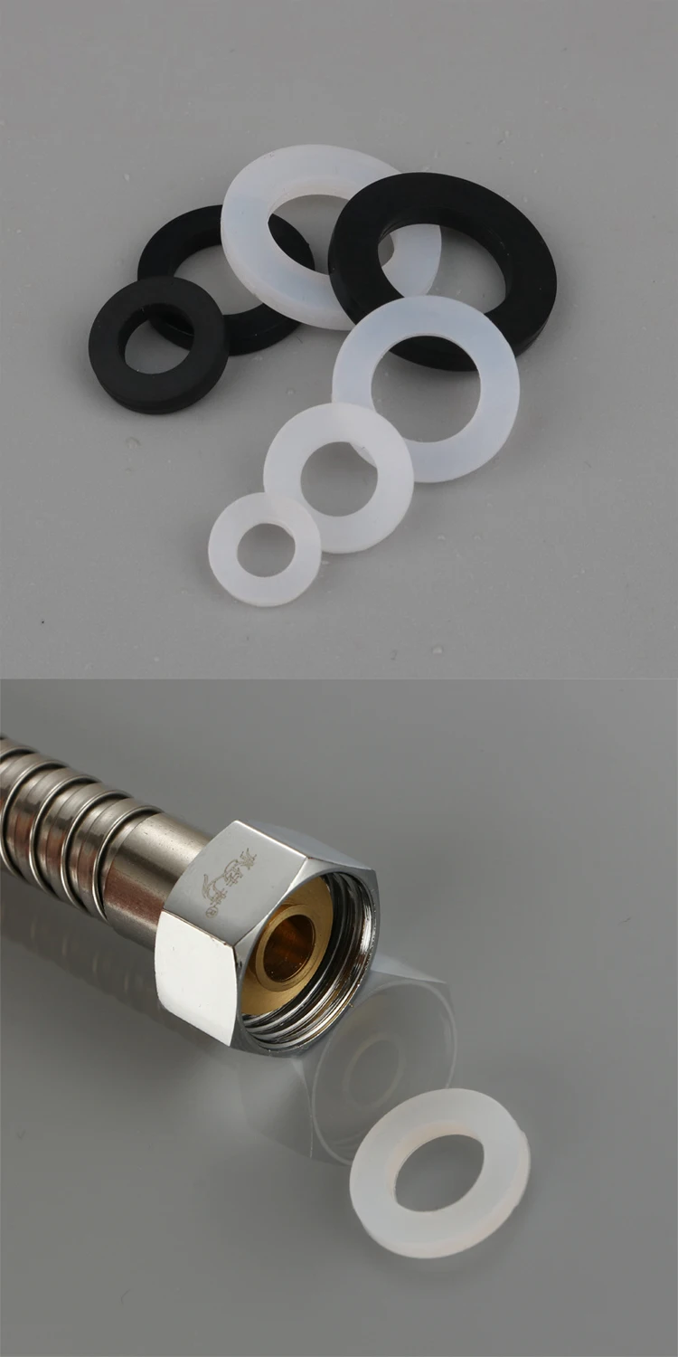 20 Stück 1/2 Zoll 3/4 Zoll 1 Zoll Silikonkautschuk-Flachdichtung O-Ring-Dichtung Unterlegscheibe Ring Sanitär Wasserhahn Unterlegscheibe Dichtungsring – Detail 2