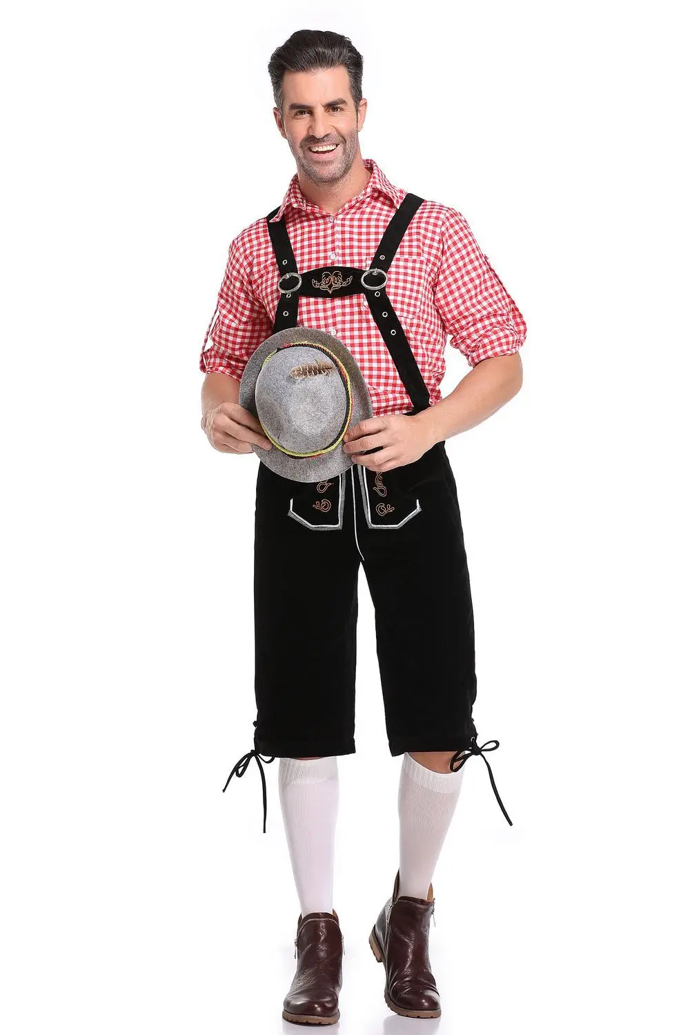 Shirts For Men German Bavarian Oktoberfest Outfit  2 Piece Shorts Set For Halloween Dress Up Party And Beer Festival