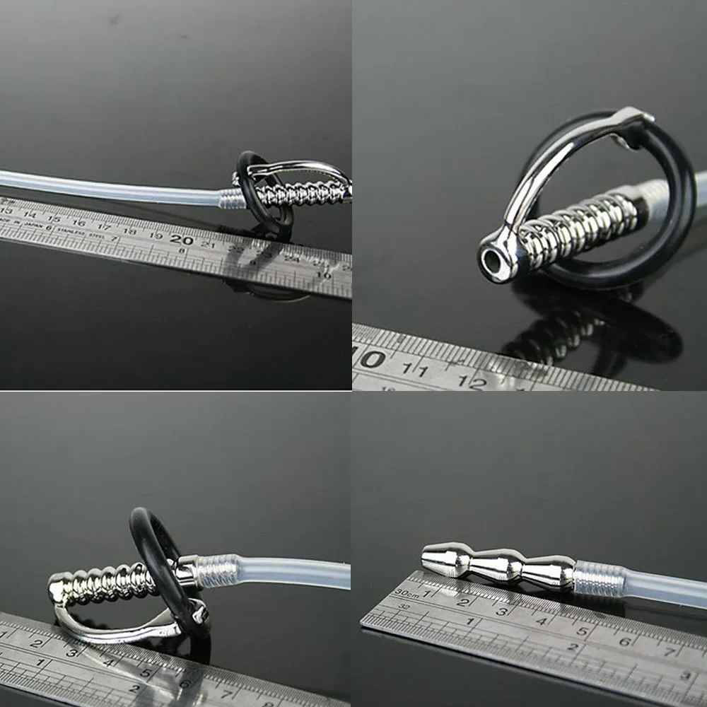 Male Stainless Steel Urethral Plug Penis Catheter Stretching Dilator Plug 9Inch