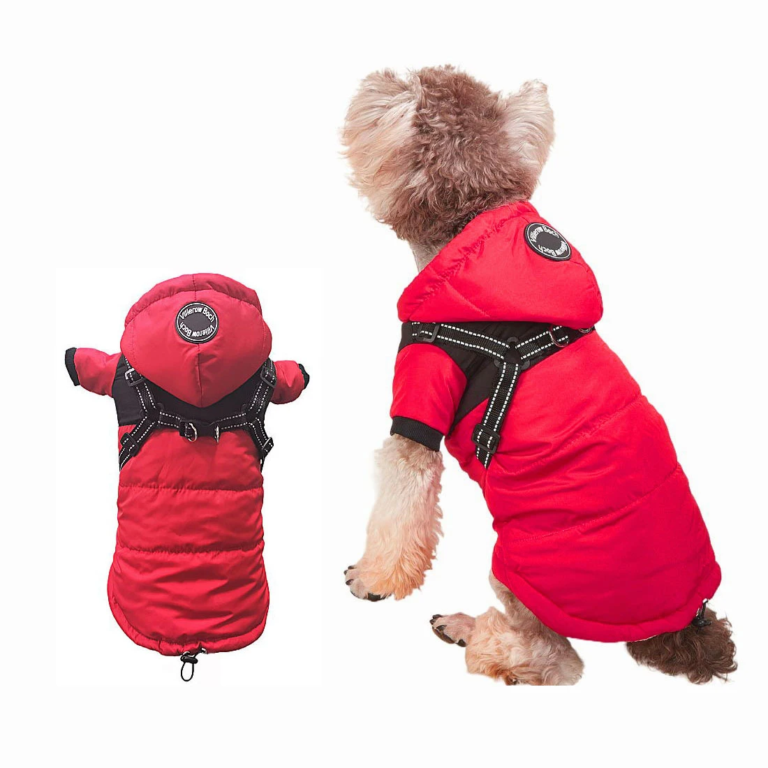 

Dog Coat Pet Clothes Traction One Waterproof and Warm Fighting Teddy Dog Clothes Pet Down Coat Autumn and Winter Cn(origin)