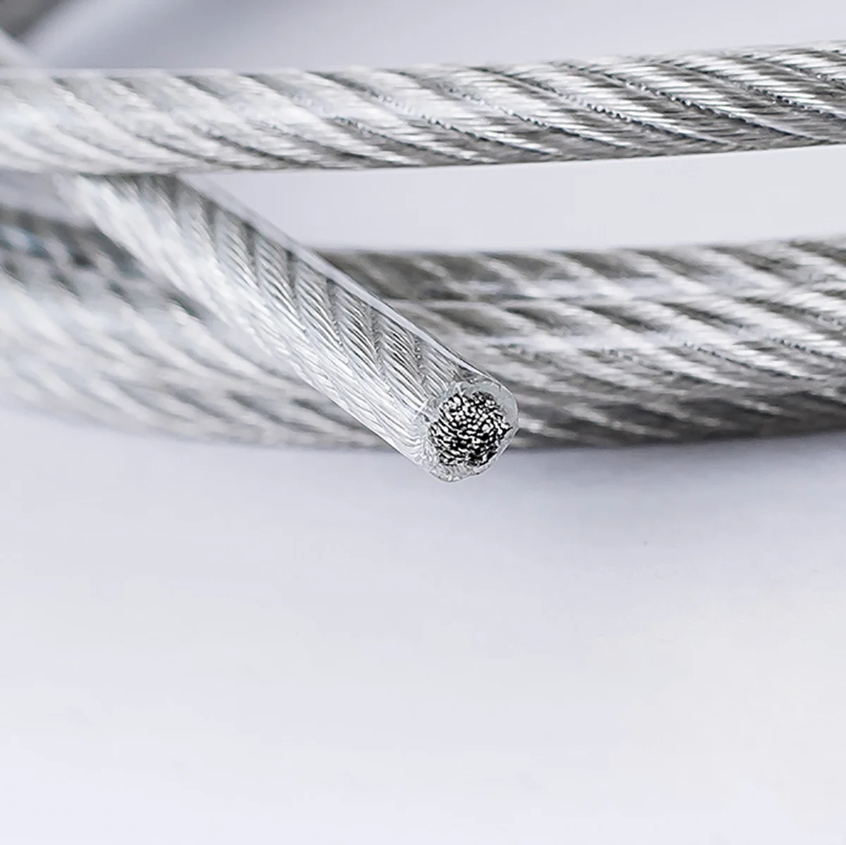 10 Meter Wire Rope PVC Transparent Coated Cable 304 Stainless Steel Rope Clothesline Diameter 0.6mm 0.8mm 1mm 1.2mm 1.5mm 2mm