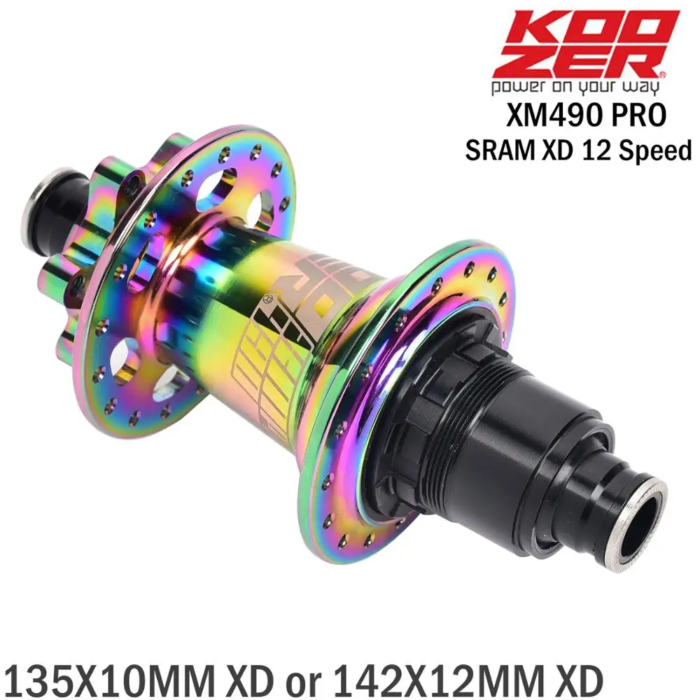 KOOZER Bicycle Hubs XM490 PRO 32 Hole Rear hub For Sram XX1 GX XD 12 Speed Disk Brake Mtb Bicycle Hub Parts 135x10MM 142x12MM