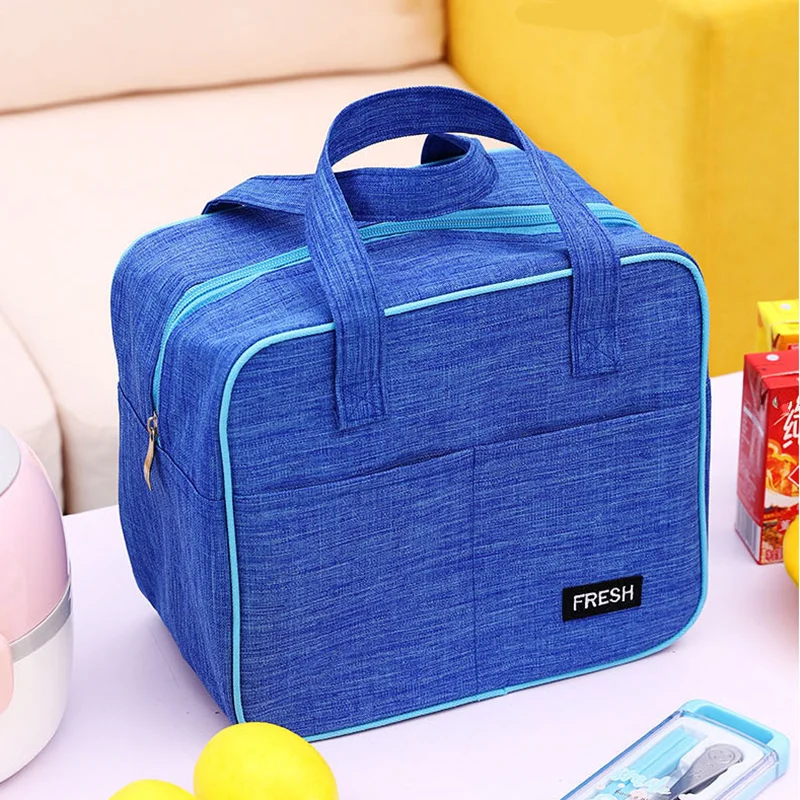 Oxford Cloth Thermal Lunch Bag for Women Portable Picnic Bento Box Insulated Cooler Bags School Travel Food Storage Container