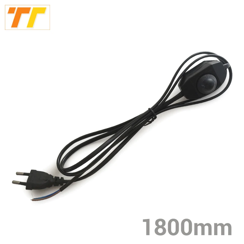 1.8M Black White EU US Plug Dimmable Switch Cable Light Modulator Lamp Line Dimmer Controller Table Lamp power wire AC110V 220V