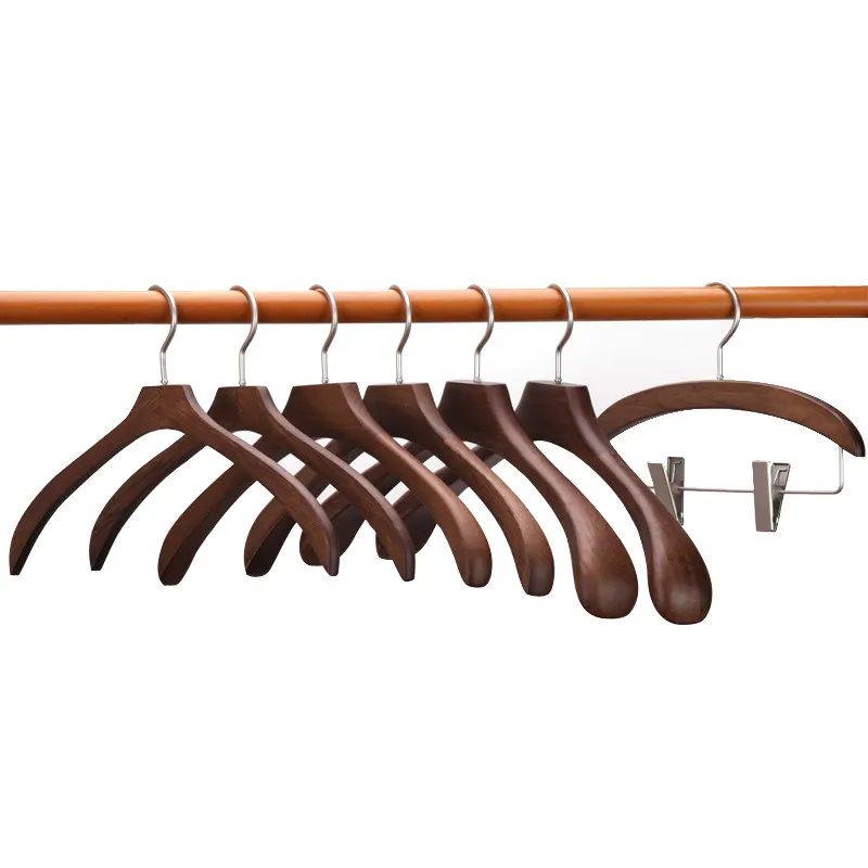 Wide Shoulder Wooden Clothes Hanger  Luxury Suit Hangers for Closet  Wardrobe Cabides Para Roupa Wide Shoulder Coat Hanger