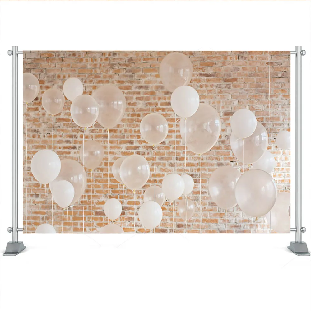 Valentine Balloons Lover Brick Wall Photography Backdrops Dating Party Decor Photographic Studio Photo Gift Backgrounds Props