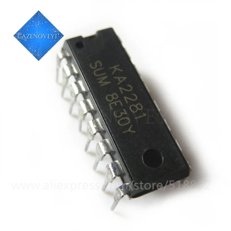 4pcs/lot KA2281 A2281 DIP-16 In Stock