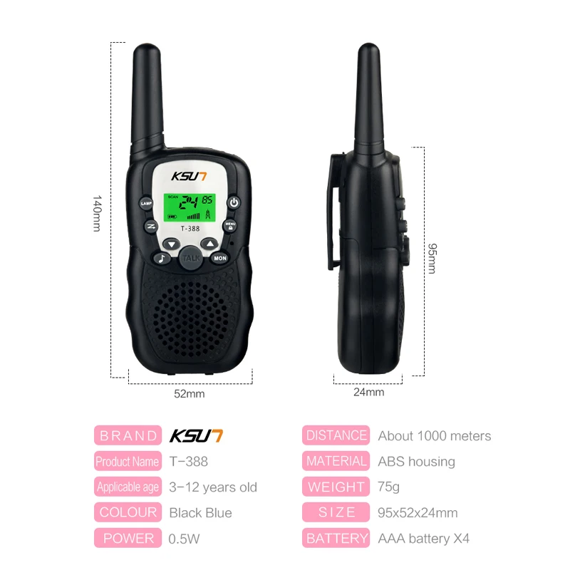 2PCS 2 Way วิทยุ Walkie Talkie สำหรับเด็กเด็ก Walkie-Talkie CD วิทยุ Vhf Comunicador ไฟฉาย LCD จอแสดงผลของขวัญเด็ก