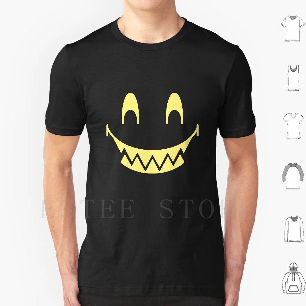 Sharp Tooth Smile T Shirt Cotton Men DIY Print Sharp Tooth Smile Grin Pointed Teeth Face Face Creepy Cute