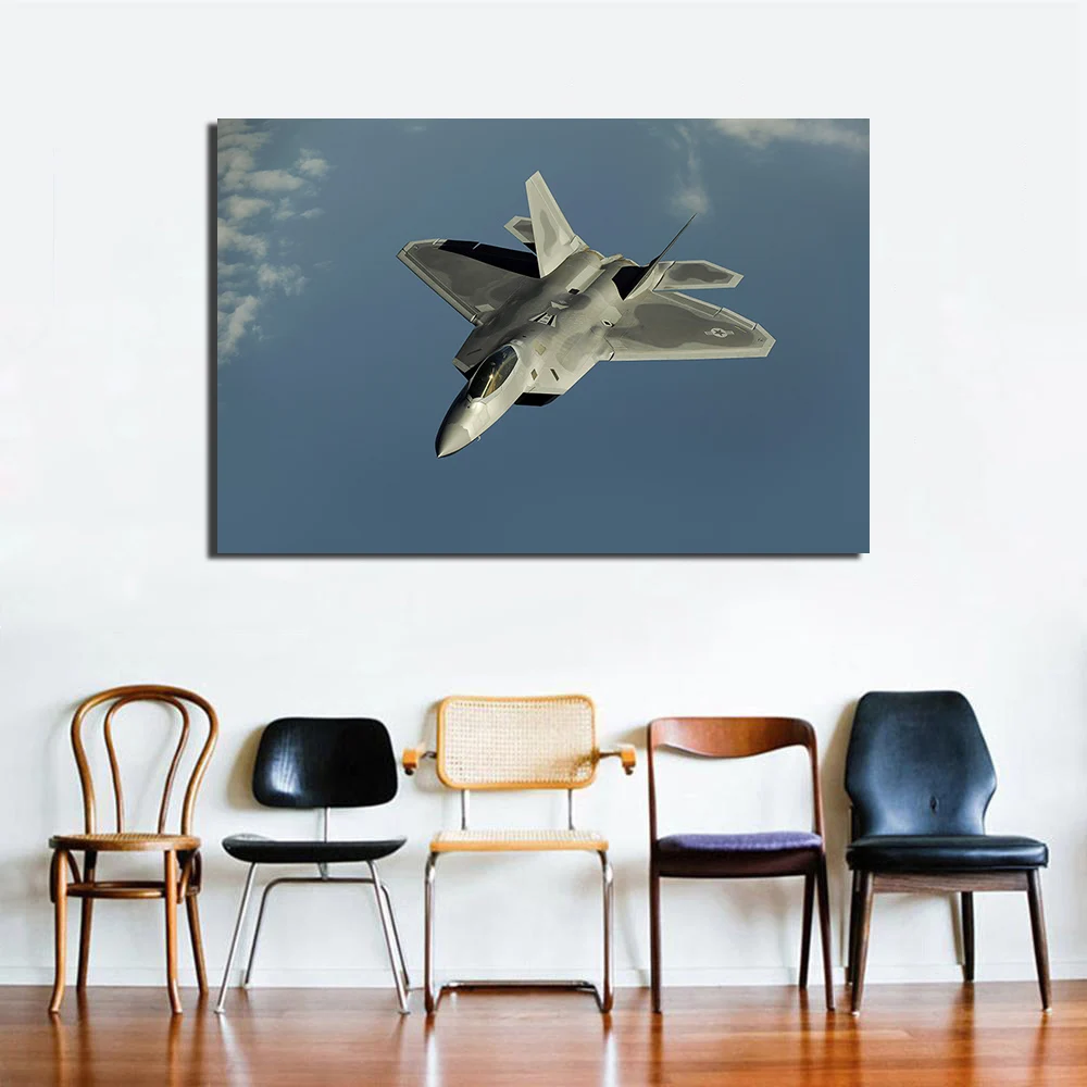 F22 Raptor Poster Fighter Canvas Painting Wall Art Pictures Print For Living Room Home Decor