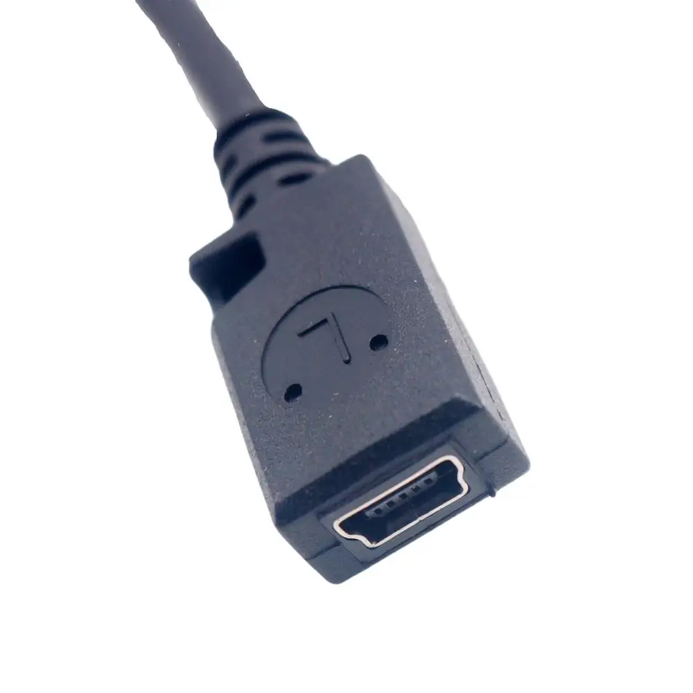 USB 2.0 męski na Mini USB 5 Pin kobieta ładowanie danych przewód do synchronizacji przedłużacz z adapterem 1ft do GPS MP3