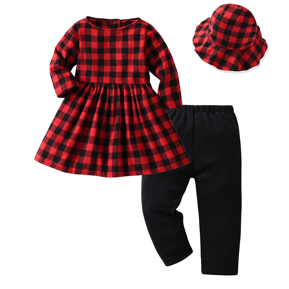 top and top Autumn Winter Christmas Brother and Sister Matching Sets Boys Gentleman Suit+ Girls Dresses Children Clothing Sets