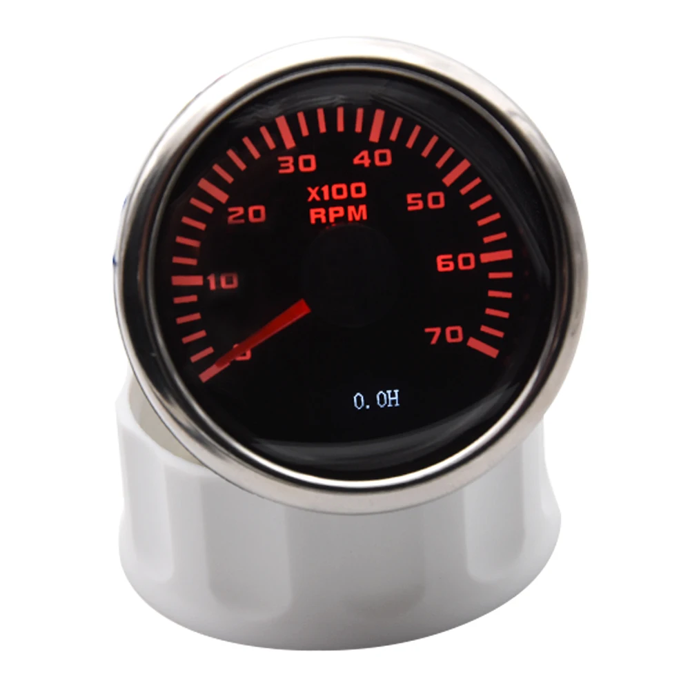 52mm Tachometer Tacho Meter 7000RPM Gauge With Red Backlight For Car Boat 9-30V