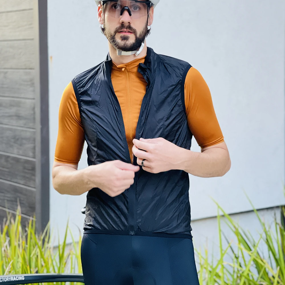 YKYWBIKE gilet da ciclismo antivento giacca da bici MTB antipioggia Sport all\'aria aperta giacca antipioggia ad asciugatura rapida top senza maniche