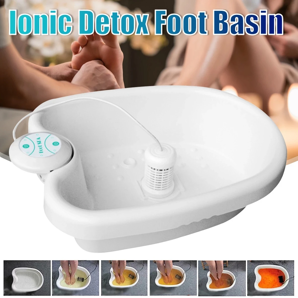 Home Mini Detox Foot Spa Machine Cell Ionic Cleanse device Ionic Detox Foot Spa Aqua Foot Bath Massage Detox Foot Bath Basin