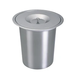 8L Tainless Steel Trash Can Flush Recessed Built-in Dustbin Trash Bin  Eco-Friendly Invisible Bin For Kitchen Bar Rubbish Bins