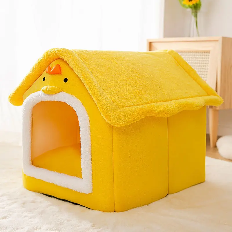 Imagem -05 - Nova Manter Quente Dobrável Profundo Sono Pet Cat House Indoor Inverno Aconchegante Canil Tenda Chihuahua Produtos para Animais de Estimação Cesta Almofada Removível