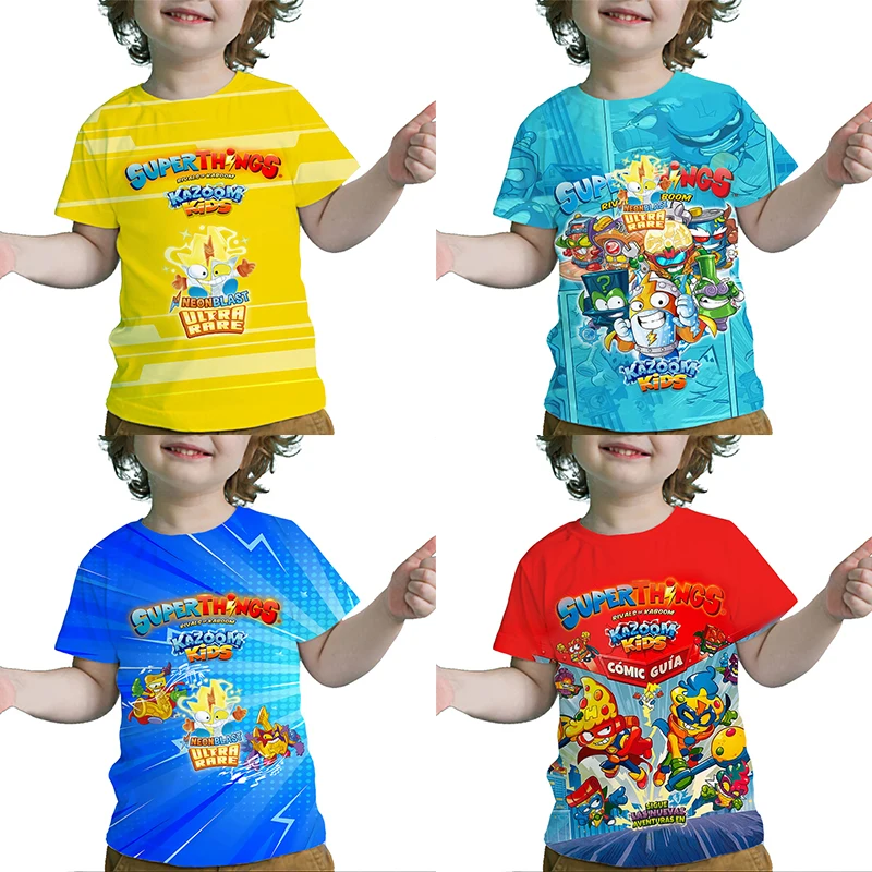 

Child Superthings 8 Kazoom Kids Neonblast 3D Print T-shirts Boys Girls Cartoon Anime T Shirts Toddler Tshirts Camiseta Infantil