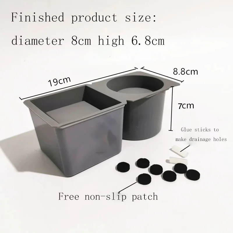 Three Sizes Of Square Cement Flower Pot Silicone Mold Succulent Plant Pot Clay Concrete Epoxy Garden Pot Mold