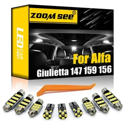 100% Perfect Error Free LED interior bulb dome map light Kit for Alfa Romeo Giulietta Mito Brera GT Spider 147 156 159 166