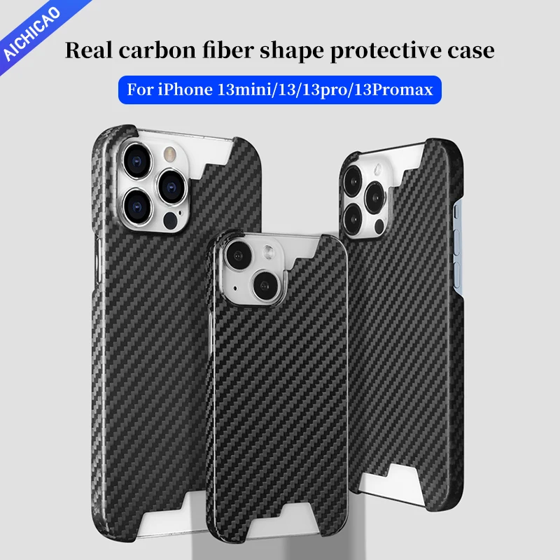 

ACC-Real Carbon Fiber Phone Case for iPhone 13 Pro Max, Aramid Fiber Hard Cover Case for iPhone 13 Mini carbon case