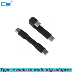 Portable USB Type C to Type C Male Synchronous Charging OTG 360 Degree Charging Cable Adapter Mobile U Disk Connector