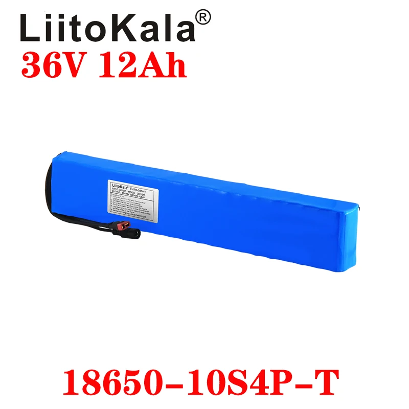 LiitoKala 36V 12Ah 500W High power&capacity 42V 18650 lithium battery pack ebike electric car bicycle motor scooter with BMS