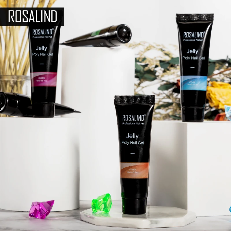 Rosalind-ポリネイルジェル、ゼリーグライズカラー、ネイル、アートデザイン、ビルダー、半永久、ハイブリッドビロード用のエクステンションネイルジェル