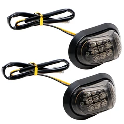 Motorcycle Flasher 12V 9 LED Turn Signal Light Yellow Lighting Water Drop Motorbike Indicators Blinker A Pair Piranha Lights