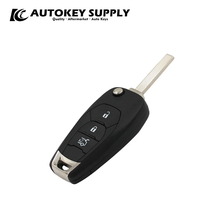 Autokeysupply AKGMF124 Nowa zamienna 3-przyciskowa obudowa zdalnego klucza do Chevroleta