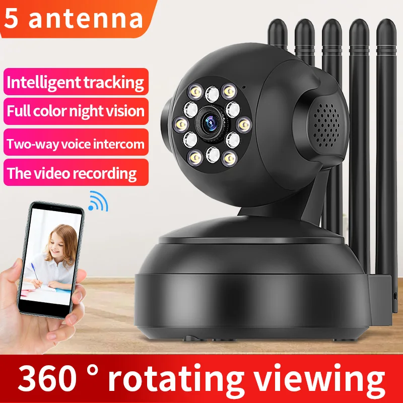 2MP 1080P Dual Light Source Full Color Night Vision IP Camera Outdoor Water-proof AI Humanoid Detection Home Security Alarm