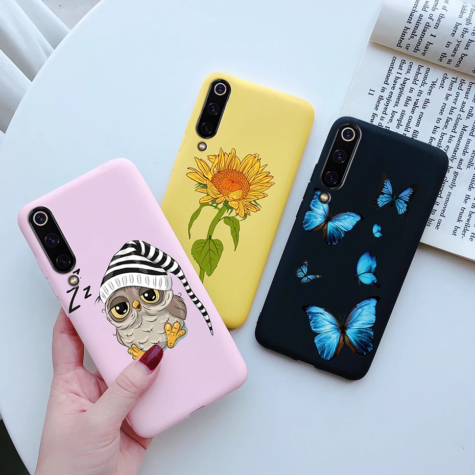 For Xiaomi Mi 9 SE mi 9 Lite Case Soft Flower Painted Silicone TPU Cover Phone Case For Xiomi Xiaomi Mi 9 Mi9 SE Lite 9SE Cases