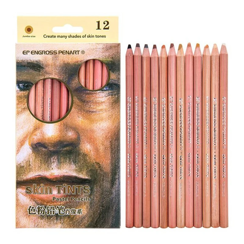 12 Pcs/Set Creative Colored Pencils Professional Wood Soft Pastel Pencils For Students Stationery Drawing Pens School Art Supply