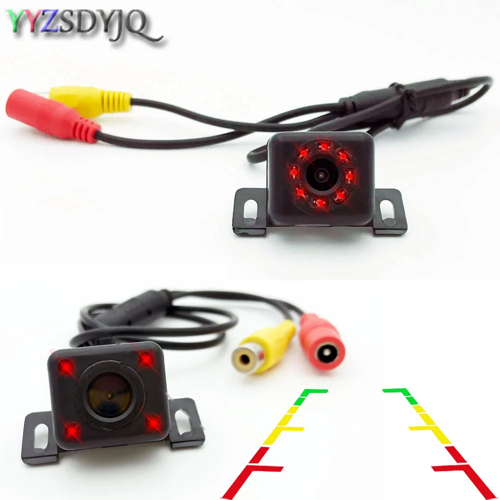 Car Rear View Camera Universal  4/8 Infrared Night Vision Backup Parking Reverse Camera Waterproof  Wide Angle HD Color Image