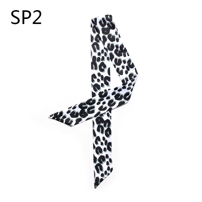 5*100cm Women Silk Scarf Narrow Long Skinny Neck Hair Scarves Silk Feeling FashionZebra Snakeskin Markings Foulard