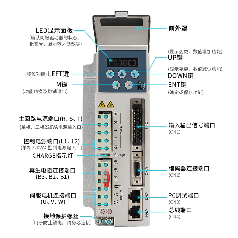 1500W 1.5kw 2000rpm 7.16NM 130mm frame 220V AC servo motor drive kit 17bit JMC 130JASM515220K-17BCT+JASD20002-20B