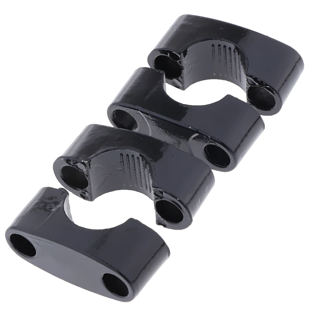 Universal 22mm Handlebar Fat Bar Riser Mount Clamp Adaptor Black