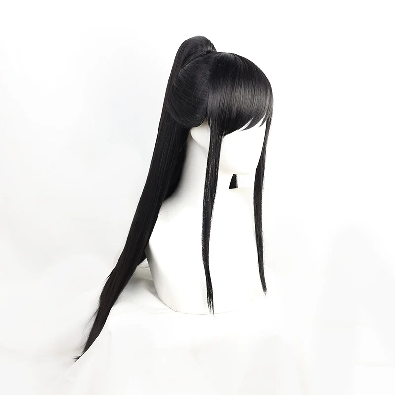 Vilão sistema de auto-resgate shen yuan cosplay traje céu oficial qi rong cosplay peruca dobrável fã luz prop para o dia das bruxas