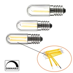 E12 E14 LED-Birne, dimmbar, 110 V, 220 V, Kühlschrankleuchte, 4 W, Lampe, Filament, COB-Lampe für Kronleuchter, ersetzt 30 W Halogenlampen