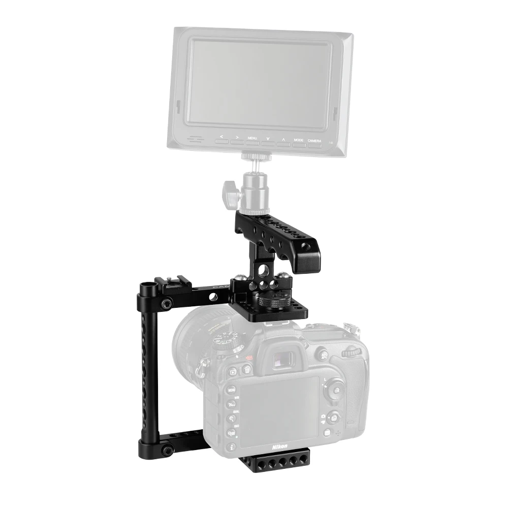 Impianto di perforazione della gabbia della fotocamera CAMVATE per Canon 550D,500D,450D,760D,7D MarkII,5D MarkII,5D MarkIII,5DS,5DSR,D7000,D7100,a58,a7,a7II,A99,GH5