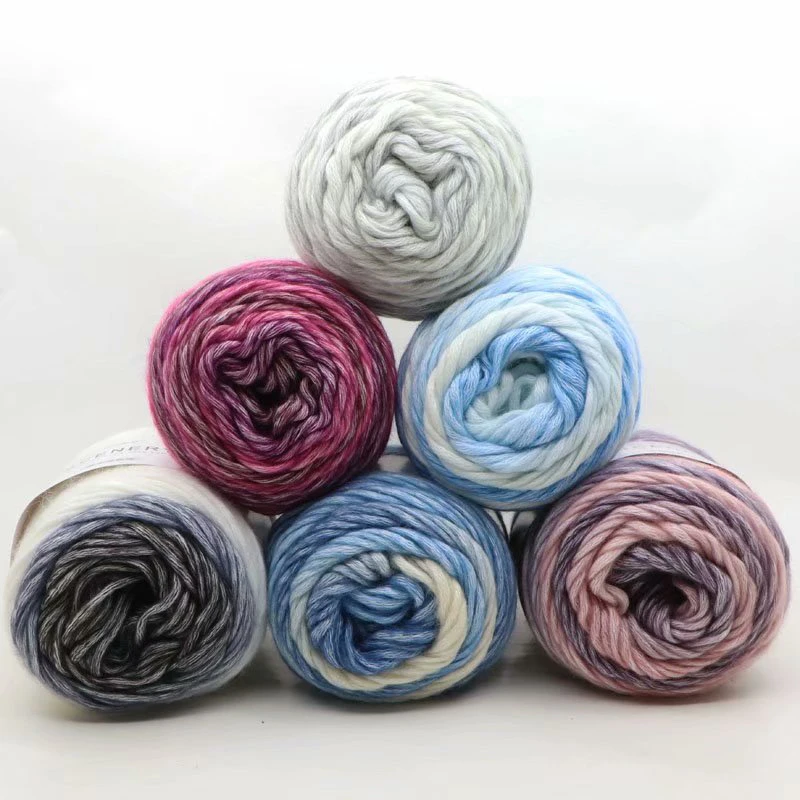 Merino Yarn Worsted Lot Natural Wool Yarn for Knitting Sweater Blanket Crochet Yarn Melange 100g/pc